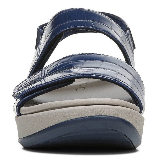 Vionic Sandals Ireland - Roma Platform Sandal Navy - Womens Shoes Clearance | GAXCM-6105